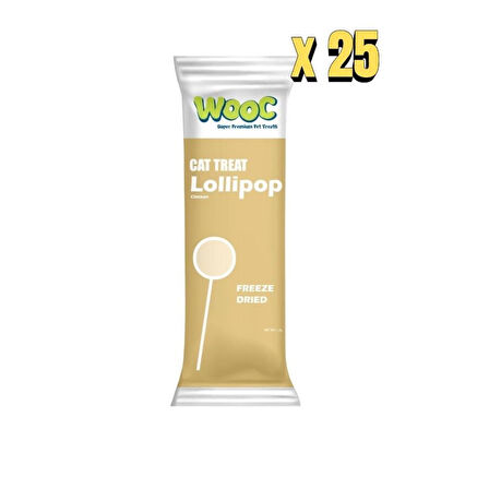 Wooc Lolipop Tavuklu Kedi Ödülü 1.4 Gr - 25'li Paket