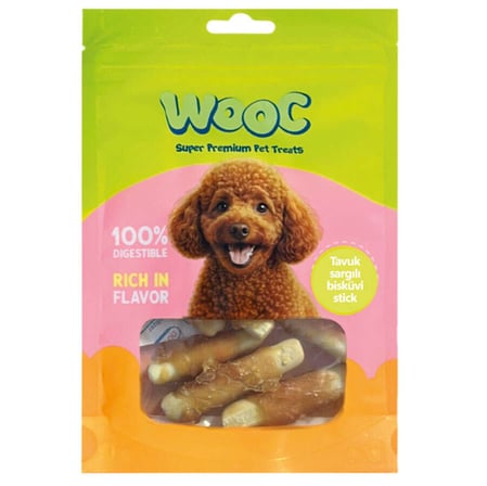 WOOC TAVUK SARGILI BISKÜVI STICK KÖPEK ÖDÜLÜ
