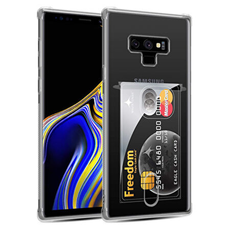 Gpack Samsung Galaxy Note 9 Kılıf 1 Adet Kartlıklı Silikon Kamera Korumalı