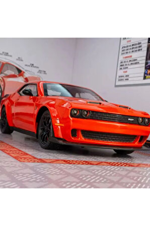 DODGE CHALLENGER SRT 1:24 DİECAST MODEL ARABA DODGE ARABA SESLİ IŞIKLI KAPILARI AÇILIR