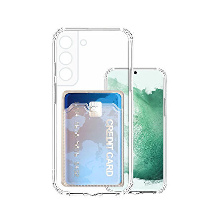 Gpack Samsung Galaxy S22 5G Kılıf 1 Adet Kartlıklı Silikon Kamera Korumalı