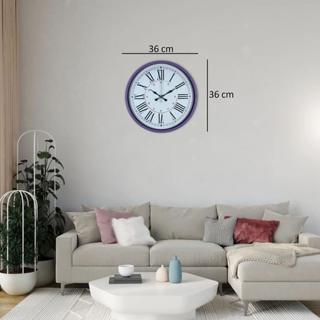 Mor Roma Rakamlı 36 Cm Duvar Saati iegxx