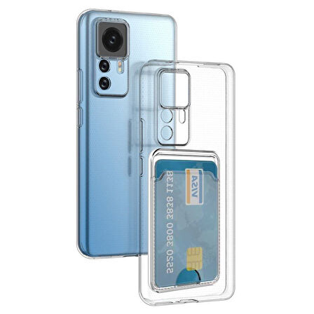 Gpack Xiaomi 12T Pro Kılıf 1 Adet Kartlıklı Silikon Kamera Korumalı