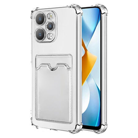 Gpack Xiaomi Redmi 12 Kılıf 1 Adet Kartlıklı Silikon Kamera Korumalı