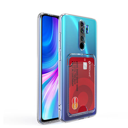Gpack Xiaomi Redmi 9 Kılıf 1 Adet Kartlıklı Silikon Kamera Korumalı