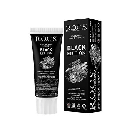 Rocs Black Edition Beyazlatıcı Diş Macunu 60 Ml