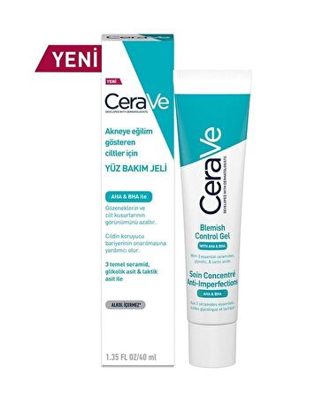 CeraVe AHA&BHA Akneye Eğilim Gösteren Ciltler İçin Yüz Bakım Jeli Lekeye Meyilli Ciltler ve Siyah Noktalar İçin Yüz Nemlendiricisi. elfakozmetik7