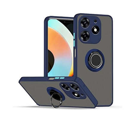 Gpack Tecno Spark 10 Pro Kılıf Montreal Yüzüklü Mıknatıslı Kamera Korumalı Silikon