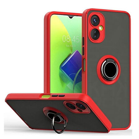 Gpack Tecno Spark 9 Pro Kılıf Montreal Yüzüklü Mıknatıslı Kamera Korumalı Silikon