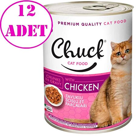 Chuck Kedi Konservesi Tavuk Etli 415 Gr 12 AD