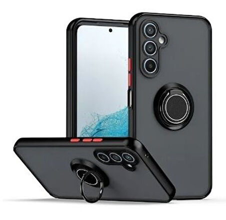 Gpack Tecno Pova 4 Kılıf Montreal Yüzüklü Mıknatıslı Kamera Korumalı Silikon