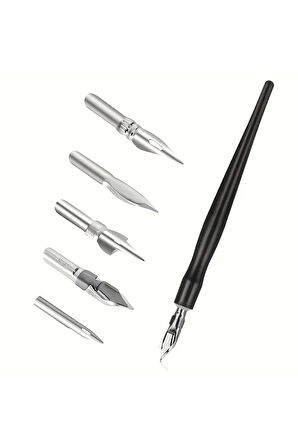 Çizim seti, geçmeli divit tutucu, manga, anime, karikatür çizim seti, paslanmaz çelik set-6 parça