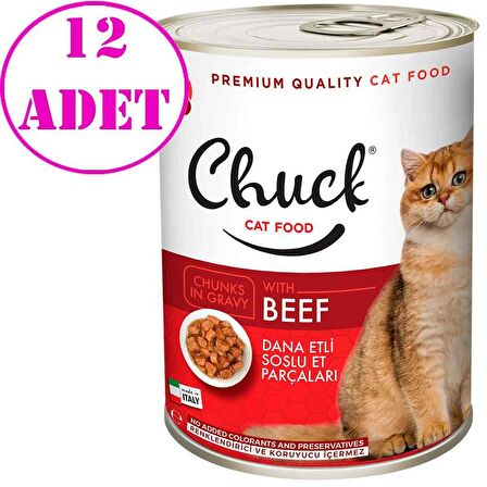 Chuck Kedi Konservesi Dana Etli 415 Gr 12 AD