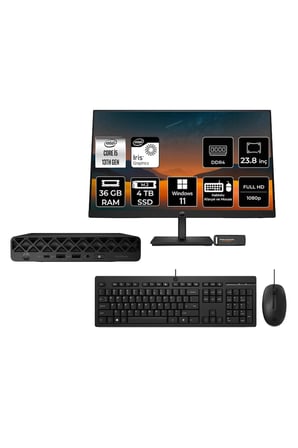 Pro Mini 260 G9 Intel Core i5 1335U 36GB 4TB SSD 23.8" W11P Mini Masaüstü Bilgisayar