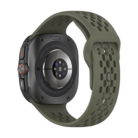 Gpack Samsung Galaxy Watch Ultra 47mm Kordon Delikli Tasarım Silikon KRD119