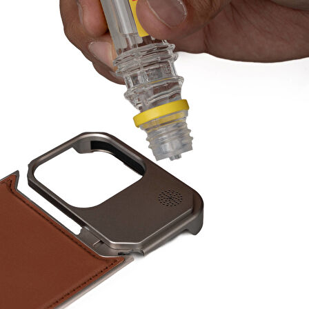 Gpack Apple iPhone 15 Pro Max Kılıf Magsafeli Mekanizmalı Koku Hazneli Mostar Kapak