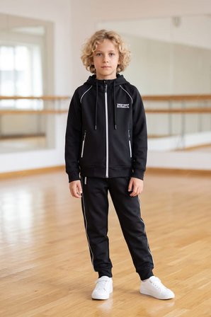 Erkek Çocuk Scuba Atheletic Reglan Kol Kapüşonlu Dalgıç Kumaş Eşofman Takımı ESF7028