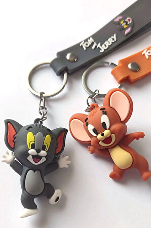 Corcoz Tom Ve Jerry Anahtarlığı & Çanta Aksesuarı 1 Çift - CZ82