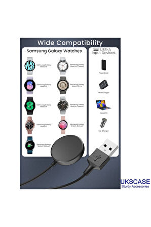 Corcoz Galaxy Watch Ultra/7/6 Classic/5/5 Pro/4/4 Classic/3/Fe/Active 2 Uyumlu Manyetik Şarj Standı - CZ95