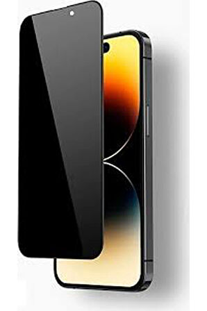 Corcoz iPhone 11 Pro Max Uyumlu Kırılmaz Cam Privacy Hayalet Tam Kaplayan Ekran Koruyucu - CZ132