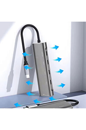 Corcoz Type C to Usb 3.0 PD Çoklayıcı 60W Şarj Adaptörü USB-C Çoklayıcı Çevirici - CZ80