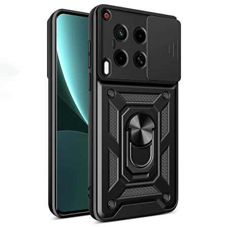 Gpack Tecno Camon 30 Kılıf Pars Sürgülü Vega Yüzüklü Sert Silikon