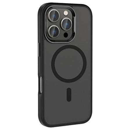 Gpack Apple iPhone 16 Pro Kılıf Parlak Kamera Çerçeveli Magsafeli Kost Kapak