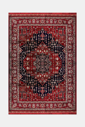 ANATOLIA HALI MALIA- Kırmızı / Lacivert - Sabit Ölçü- Oturma Odası, Salon -Kolay Temizlenebilir