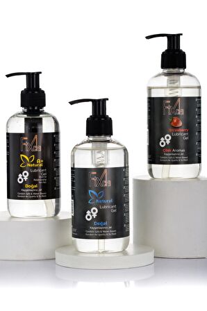 250ML Kayganlaştırıcı Jel Set - Çilek - Sade -A+