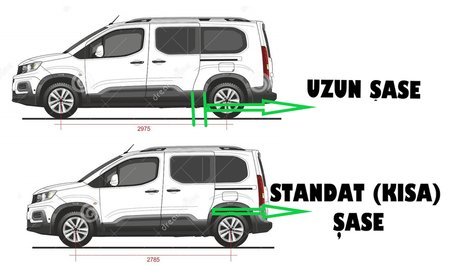 PEUGEOT PARTNER UZUN ŞASE UYUMLU 2019 2020 2021 2022 2023 2024 2025 2026 2027 ARACA ÖZEL YAN BASAMAK