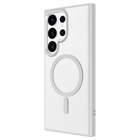 Gpack Samsung Galaxy S24 Ultra Kılıf Wireless Şarj Özellikli Buttom Magsafe Silikon Kapak