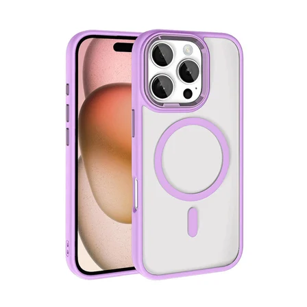 Gpack Apple iPhone 16 Pro Max Kılıf Wireless Şarj Özellikli Buttom Magsafe Silikon Kapak
