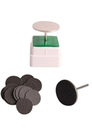 25 Mm Pododisk Başlığı Ve 50 Adet Disk Zımpara 80 Grit Seçenekleriyle Manikür & Pedikür