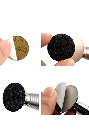 25 Mm Pododisk Başlığı Ve 50 Adet Disk Zımpara 180 Grit Seçenekleriyle Manikür & Pedikür