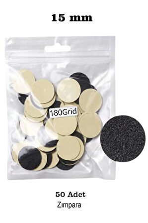 50 Adet 15 Mm Pododisk Zımparası - 180 Grit (SERTLİK) Seçenekleri- Tırnak Bakımı Zımpara