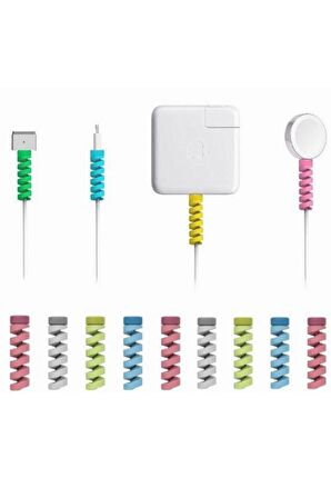 Iphone Samsung Huawei Xiaomi Oppo Uyumlu Kablo Koruyucu Spiral Silikon