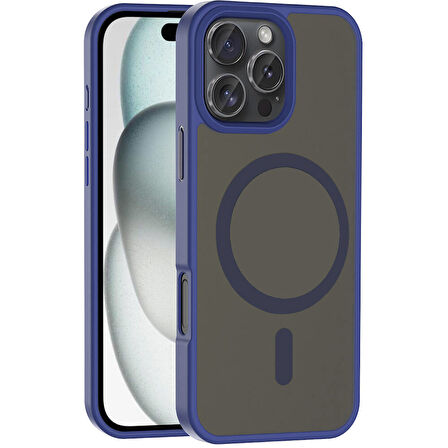 Gpack Apple iPhone 16 Pro Kılıf Magsafeli Mat Arka Yüzey Sio Kapak