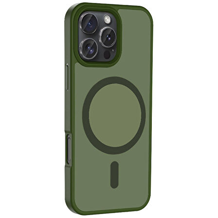 Gpack Apple iPhone 16 Pro Kılıf Magsafeli Mat Arka Yüzey Sio Kapak