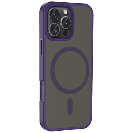 Gpack Apple iPhone 16 Pro Kılıf Magsafeli Mat Arka Yüzey Sio Kapak