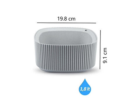 Omnipazar KRS-248 Pera Dekoratif Aranjman Kaktus Sukulent Saksı 1.8 Litre No 2