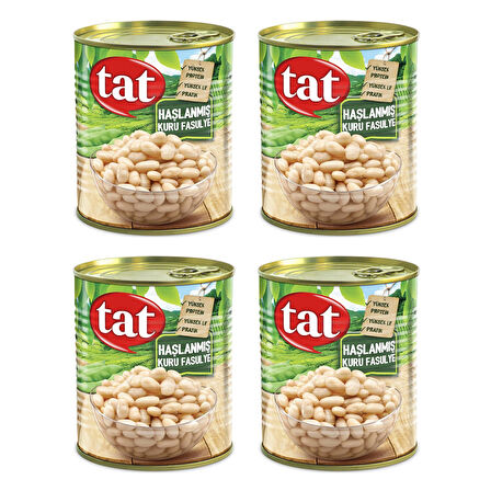 Tat Haşlanmış Kuru Fasulye 800 gr x 4 Adet