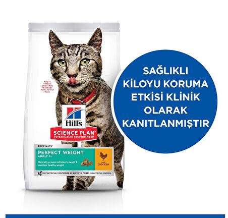 Hill's Perfect Weight Yetişkin Tavuk Kedi Mama 2,5K