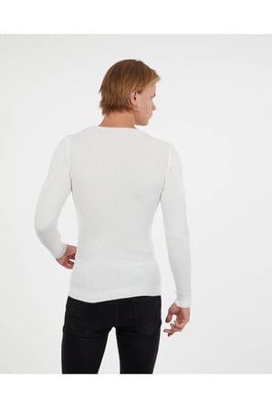 Slim Fit Naturel Pamuk Triko Kazak Tüylenmeyen Dar Kesim Body Fit Şık Kazak