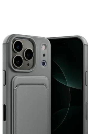 iPhone 18 Pro Max Kılıf Kartlıklı Silikon Kılıf Azn-Kelvin