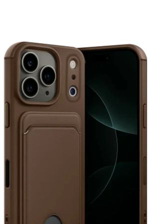 iPhone 18 Pro Max Kılıf Kartlıklı Silikon Kılıf Azn-Kelvin