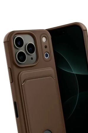 iPhone 18 Pro Max Kılıf Kartlıklı Silikon Kılıf Azn-Kelvin