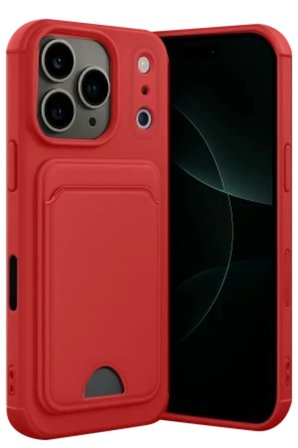 iPhone 18 Pro Max Kılıf Kartlıklı Silikon Kılıf Azn-Kelvin