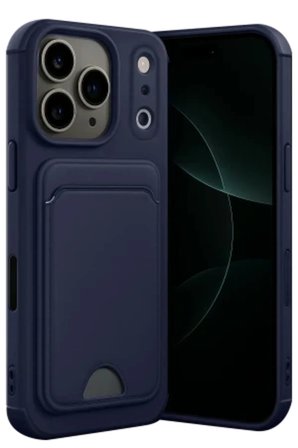 iPhone 18 Pro Max Kılıf Kartlıklı Silikon Kılıf Azn-Kelvin