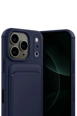 iPhone 18 Pro Max Kılıf Kartlıklı Silikon Kılıf Azn-Kelvin