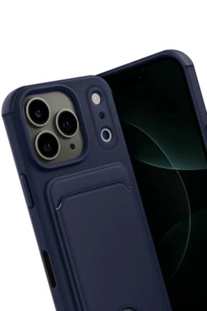 iPhone 18 Pro Max Kılıf Kartlıklı Silikon Kılıf Azn-Kelvin